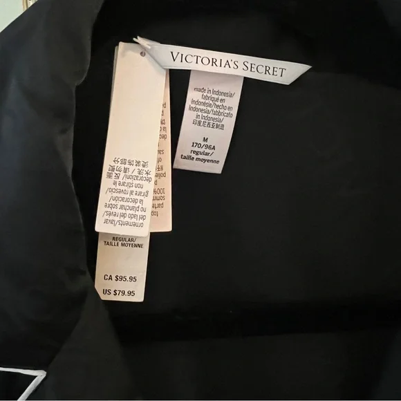 NWT Black Satin Pajama Set - Picture 3 of 9